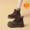 Botas Martin para Mujer, Botas de Media Caña con Suelas Gruesas, Botines Casuales Retro que Aumentan la Altura, Nuevo Estilo de Invierno, Zapatos de Algodón Cálidos con Forro de Felpa, Botas de Nieve