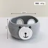 Cesta de Armazenamento Trançada com Corda de Algodão Color-blocking Cogumelo Criativo com Tampa Cesta de Armazenamento de Lanches para Mesa de Trabalho Cesta Organizadora de Utensílios Domésticos