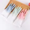 Luvas de Lavar Gradiente Domésticas de Borracha Impermeáveis Luvas Domésticas Limpeza de Cozinha Mãos Sujas Luvas Duráveis Antiderrapantes