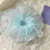 Goma para el pelo grande de tela suave estilo coreano, Accesorio para el pelo de malla hecho en Yiwu, Disponible en stock, Lazo para el pelo versátil 48H