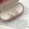 Aretes de Perla con Esmalte Goteado en Forma de C para Mujer, Estilo Retro de Lujo Ligero, Aretes de Gama Alta, Nuevos Pendientes Modelo 2026