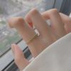 Anillo Abierto Verde para Abuela de Plata de Ley S925 Japonesa y Coreana Chapado en Oro de 14K Diseño Nicho Anillo de Sensación de Alta Gama para Mujeres Venta al por Mayor