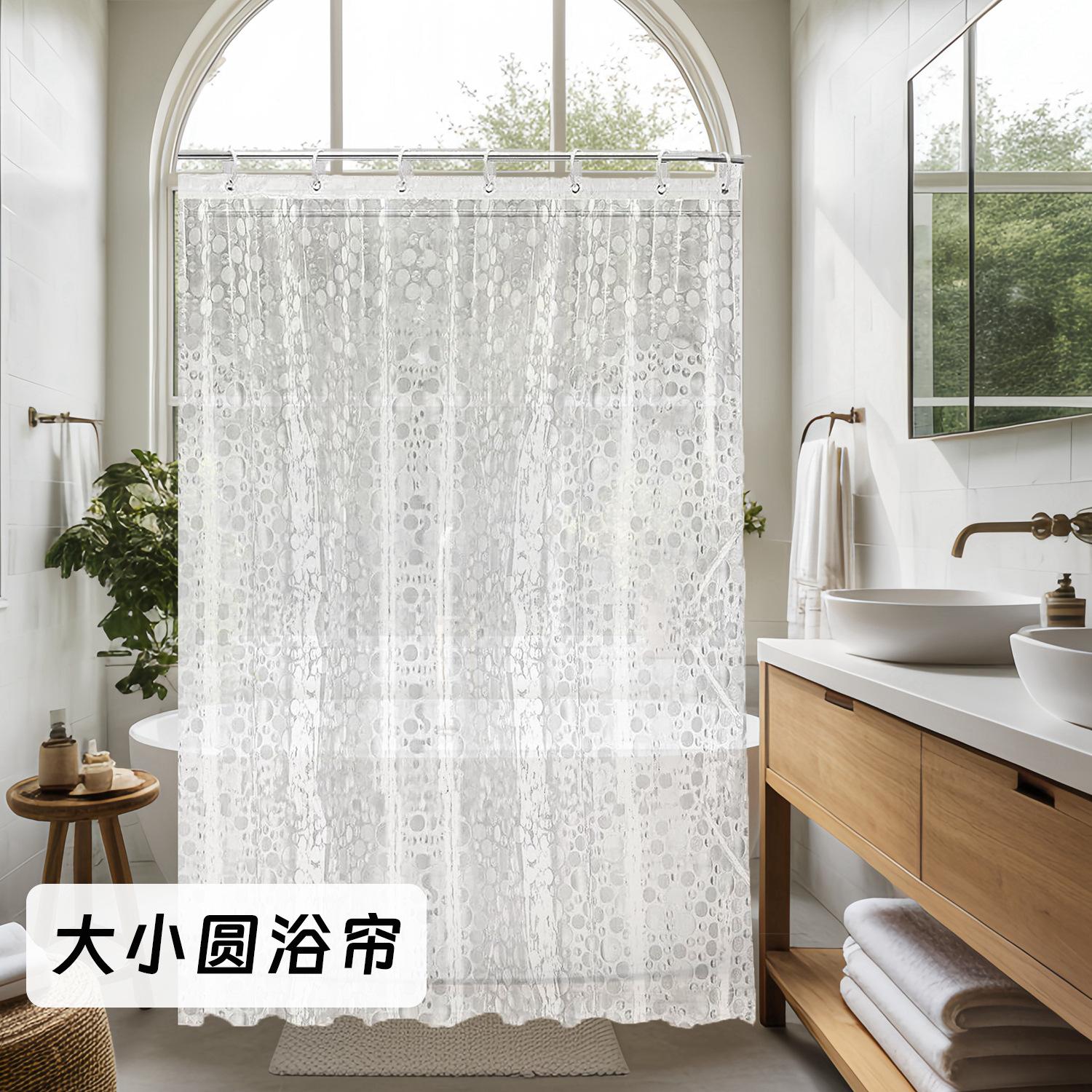 厂家EVA浴室防水卫生间浴帘免打孔跨境爆