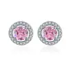 Pendientes Redondos Populares de Diamante Transfronterizos para Mujer, Pendientes de Moda, Pendientes Elegantes y de Alta Gama, Venta al por Mayor y Dropshipping