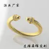 Joyas David dy Pulsera Transfronteriza de Acero Inoxidable y Aleación de Cobre Nueva Pulsera de Línea de Cable Cuerda de Acero Siete Granos de Arroz Pulsera
