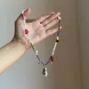 Paraíso ArcoírisCollar de Cuentas Coloridas Dopamina Estilo Vacacional Fresco Dulce Estilo Collar para Foto de Viaje