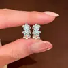 Nuevos Pendientes de Flor de Goteo de Esmalte Colorido para Primavera y Verano Agujas de Plata de Ley 925 Pendientes Simples de Nuevo Estilo Chino Joyas para Orejas Ligeras de Lujo con Sensación de Gama Alta