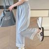Pantalones Casuales de Encaje para Niña Primavera 2025 Nai Fu Seda de Hielo Pierna Ancha