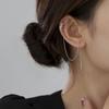 Tendência de moda Luz de luxo brilhante zircão orelha clipe elegante All-match Long Tassel Chain Ear Line Brincos Ins das mulheres
