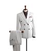 Traje de hombre Traje de alta gama cruzado a rayas informal para novio Vestido de boda Traje de negocios entallado Traje de hombre