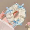 Scrunchie de Renda com Laço Fofo Elástico Alto Durável Prendedor de Cabelo Corda de Cabelo Acessório de Cabelo para Mulheres