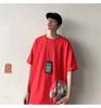 Camiseta de Manga Corta de Verano 2026 para Hombre, Estilo Trendy de Hong Kong, Corte Holgado, Cuello Redondo, Camiseta Base, Manga de Cinco Puntos, Camiseta de Una Pieza al por Mayor
