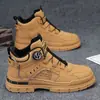Otoño 2026 Botas Martin de Moda para el Trabajo para Hombre Suela Gruesa que Aumenta la Altura Antideslizantes Resistentes al Desgaste de Cuero Zapatos Deportivos Casuales KS8822