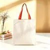 Bolsa de Lona Portátil con Asa de Cinta, Bolsa de Compras con Logo Personalizado, Bolsa de Lona Promocional Escolar, Bolsa de Lona Lisa Lista para Usar
