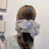 Banda para el cabello de tela con diseño floral, plisada de alta fijación, dulce anillo para el intestino grueso, accesorios para el cabello, mona, celebridad de Internet, serie del mismo estilo, banda de goma Super Fairy