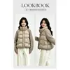 Chaqueta de algodón real con mangas de punto empalmadas, estilo corto para personas petite, abrigo de algodón otoño e invierno, estilo coreano, chaqueta acolchada de algodón nueva