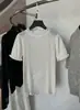 Yuran 26 Nova Coleção Primavera/Verão Algodão Penteado de Fibra Longa Crochê à Mão Borda com Babados Slim Fit Relaxado Malha de Manga Curta