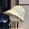 Sombrero de Pescador de Ala Ancha Color Sólido Secado Rápido con Atar Estilo Coreano para Mujer, Sombrero Delgado Transpirable de Protección Solar de Verano Que Hace que la Cara Parezca Más Pequeña