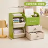 Caja de almacenamiento de escritorio con cajones, compartimentos divididos para papelería y portalápices, caja organizadora para escritorios de estudiante y de oficina, diseño simple