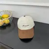 Gorra de Béisbol de Pana Suave con Letras de Moda para Mujer, Estilo Otoño e Invierno, Patchwork de Moda, Gorra Versátil Casual Única de Pico de Pato