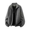 Jaqueta de voo estilo americano com gola alta para homens, marca da moda, outono, estilo high street, corte solto, top legal e esportivo estilo workwear