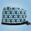 Gorro Quirúrgico Estampado de Algodón Puro, Ajustable, para Mujeres con Cabello Largo, Gorro Cubre-Cabeza para Dentistas y Cirujanos Orales, Exportación para Hombres con Parte Superior Redonda