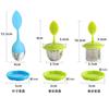 Infusor de Té de Hoja Lindo de Punto Tetera para Agua de Té Filtro Colador de Té Acero Inoxidable Silicona Filtro de Té Venta al por Mayor