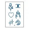 Mancha jugo hierbas tatuaje pegatinas no reflectantes pegatinas tatuaje vegetación pegatinas lindo creativo tatuaje pegatinas personalizado