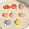 Accesorios de Resina de Frutas Heladas de Verano Frescas, Llaveros DIY de Pegamento Cremoso, Accesorios para el Cabello de Puesto de Frutas de Verano, Cuerdas para el Cabello al por Mayor