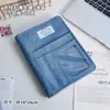 Álbum de Tarjetas de Cuatro Rejillas de Tela de Mezclilla de 3 Pulgadas, Almacenamiento de Hojas Sueltas para Fotos de Viaje Polaroid y Fotocards de Ídolos