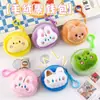 Nuevo Monedero de Peluche de Dibujos Animados para Estudiantes, Bolsa Portátil para Auriculares, Linda Mini Bolsa de Almacenamiento de Monedas con Colgante, Al por Mayor