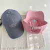 Boné Bico de Pato Estilo Primavera, Design Exclusivo para Homens e Mulheres, Boné de Baseball Versátil com Bordado de Letras, Chapéu de Sol Lavado para Verão