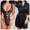 Ropa Interior Sexy Pijama Sexy de Encaje para Mujer Malla Tentación Ropa para el Hogar Cosplay Pasión Uniforme Traje Perspectiva