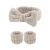 Conjunto Popular de Faixas de Cabelo da Amazon para Mulheres, Pulseira Impermeável para Lavar o Rosto, Faixa de Cabelo Simples com Laço, Aro de Cabelo, Acessórios de Cabelo