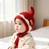 Bonito gorro de lana tejido para bebés en otoño e invierno, unisex, con protección para las orejas y características a prueba de viento, adecuado para niños pequeños como gorro de invierno