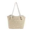Bolso de Mano Tejido de Gran Capacidad a la Moda Estilo Coreano Nuevo Primavera 2026 Bolso Tote de Hombro o Axila de Alto Valor Estilo Ins