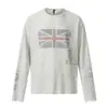 Camiseta Estampada Estilo Británico Nuevo Oso Mágico 2026 Manga Larga Waffle Jersey Desgastado Personalidad Deportiva Camiseta Básica