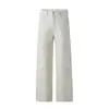 Pantalones Vaqueros de Lona Patchwork Rectos de Calle Alta Americana para Hombre Muqiu, Pantalones Casuales Desestructurados de Corte Holgado para Hombre