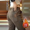9802 Tiktok Mismo Estilo Pantalones Casuales Gruesos Forrados de Polar para Hombre Versátiles de Moda
