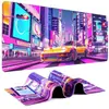 Alfombrilla de ratón estilo japonés Ola de Kanagawa, extragrande, antideslizante, con bordes sellados, alfombrilla de escritorio universal para teclado y ratón, disponible para dropshipping