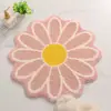 Alfombra de Piso Imitación Cachemir de Girasol Creativo, Alfombra para Mesita de Noche de Dormitorio, Esterilla Refrigerante para Pies de Vestidor, Alfombra Decorativa para Mesa de Café de Sala de Estar