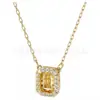 Versión de Alta Gama Shijia del Collar Ojo del Diablo para Mujer Presenta un Colgante de Cadena para Clavícula Corazón Latiente Cisne Dinámico de Swarovski