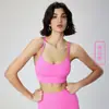 Wx1219 Sujetador Deportivo Sexy sin Espalda para Fitness, Running, a Prueba de Impactos, Chaleco de Yoga Pilates con Almohadillas Extraíbles y Correas
