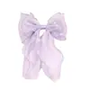 Pinza para el pelo con lazo de satén popular transfronterizo, pinza de resorte grande, color sólido, para la parte posterior de la cabeza, accesorios para el cabello para mujer