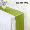 Atacado de fábrica cor sólida cetim cetim caminho de mesa alta densidade borda travada decoração de toalha de mesa de casamento simples moderno caminho de mesa europeu