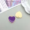 1 nuevo colgante de aleación de gota de aceite de colores, colgante de simulación hueco de amor, rosa, alas, accesorios para manualidades DIY