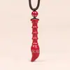 Venta al por mayor de fábrica collar con colgante de pluma Wenchang de cinabrio colgante de nominación Golden List TikTok Kuaishou transmisión en vivo entrega de una pieza