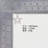 Pingente Estrela de Cinco Pontas Vazado Multicor Retrô 16x14mm Liga de Zinco Acessórios DIY Colar Brinco Acessórios para Joias Atacado