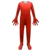 Halloween Rainbow Friends Roblox Game Roupa Cosplay Monstro Azul Macacão