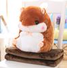 Almofada Manta Hamster Fofo Almofada de Carro Almofada Dupla Finalidade Manta Grande de Ar Condicionado Almofada Manta de Fleece Coral